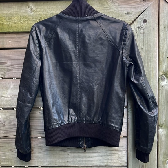 M0851 leather jacket, bomber style, size 4 - Picture 6 of 13